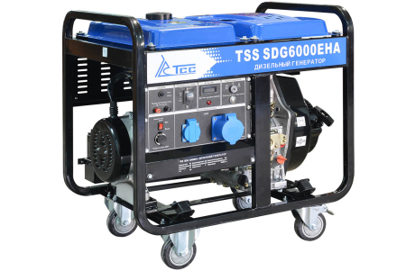 Дизельный генератор ТСС SDG 6000EH3A в Кожухе 1200-Winter с Блоком АВР-С 9000D/400