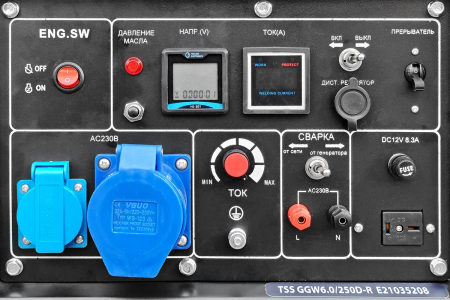 Инверторный бензиновый сварочный генератор TSS GGW 6.0/250D-R 031170