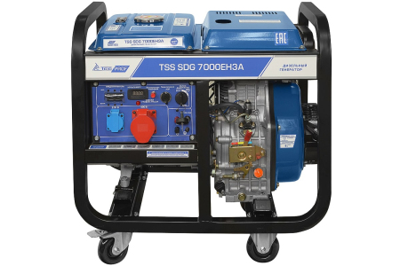Дизельный генератор ТСС SDG 7000EH3A в Кожухе 1200-Winter с Блоком АВР-С 9000D/230/400