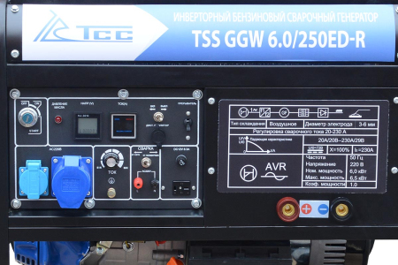 Инверторный бензиновый сварочный генератор ТСС GGW 6.0/250ED-R