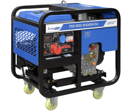 Дизельный генератор ТСС SDG 8000EH3A в Кожухе 1200-Winter. с Блоком АВР-С 9000D/230/400