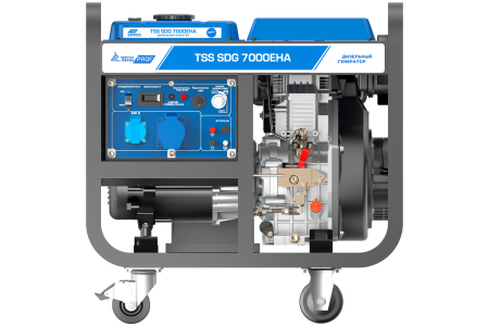 Дизельный генератор ТСС SDG 7000EH3A в Кожухе 1200-Winter с Блоком АВР-С 9000D/230/400