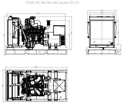 Дизельный генератор ТСС АД-400С-Т400-1РМ17 (Mecc Alte) 014888