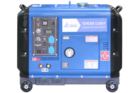 Дизельный сварочный генератор в кожухе ТСС PRO DGW 3.0/250ES-R